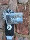 Maxfli Retro X Hybrid Knit Headcover Golf Pom Pom  Mx494 Black White Gray
