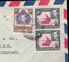 1954 Kut Kenya Uganda Tanganyika Africa Airmail Cover To Switzerland