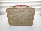 The American Thermos Bottle Co  Usa Metal Tan Tweed Lunchbox Vintage No Thermos