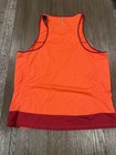 Mens New Balance Running Racing Singlet Large  Orange Burgundy