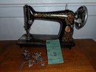 Antique Singer Sewing Machine Head Model 66  red Eye   Serviced   g7849693