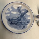 Vintage Dutch Blue  White Porcelain Miniatures Tea Set Windmill