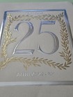 Vtg Greeting Card-  Silver Anniversary  - 25th -used 1965