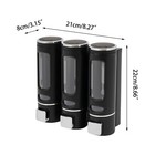Modern Minimalist 3-chamber Wall-mounted Soap Dispenser For Liquids
