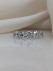 5 00ct Round Cut Natural Diamond Real 18k White Gold Half Eternity Band Ring