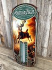 Remington Deer Hunting Gun Ammo Thermometer 17  Metal Aluminum Sign Garage New