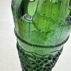 Northwood Carnival Glass Hatpin Holder Grape   Cable Emerald Color  cracked 