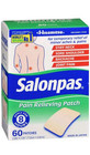 3 Boxes - 180 Total Salonpas Pain Relieving Patches  8hrs  60ct Each  Exp  09 27