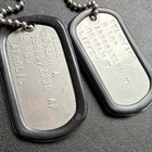 Original Military Dog Tags With Chain  Document Envelope  Nsn 8105-00-534-1209