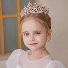 Children s Princess Crown Crystal Tiara Girls Hair Accessories High-end
