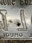 Vintage 1974 Idaho License Plate With Bullet Hole