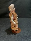 Antique Bisque German Sleeping Eye 7    Doll With Crotchet Outfit 