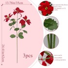 3 Pcs Christmas Flowers Red Artificial Poinsettia Bushes Christmas Poinsettia   