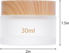 6pcs Glass Lotion Cream Container With Lid Refillable Empty Sample Cosmetic Jar