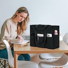 Becokan Large Tote Bag For Women Waterproof With 12 Pockets Top Large  Black