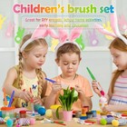 Paint Brushes Anezus 50 Pcs Kids Paint Brushes Bulk Toddler Paint Brushes Set