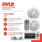 Pyle Plmrkt36wt 5 25 Inch Bluetooth Marine Stereo Receiver   Speaker Kit  White