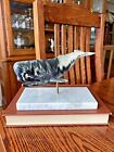 Vintage Sperm Whale Sculpture Signed Nlw Inuit Resin 9 1 2    Le 221 1000