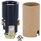Candelabra Base Keyless Phenolic Socket  1-1 2 Inch High  1 8 Ip Female  6 Pack