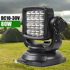 10000lm Boat Remote Control Spotlight 360   Rotate Marine Searchlight Magnetic