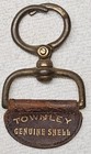 Antique Townley Genuine Shell Keychain Key Holder Belt Clip Hardware   Metal Co 