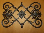 Cast Iron Wall Fence Garden Decor Ornate Scroll Architectural 18x12 5  Panel