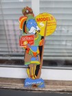 Rare Vintage Model Smoking Tobacco Dealer Porcelain Metal Sign Cigar Pipe 10  