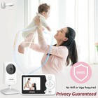 Vtimes Baby Monitor With Camera And Audio  Video Baby Monitor No Wifi Night Visi