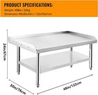 48 x30 x24  Equipment Grill Stand Stainless Steel Table W  Adjustable Undershelf