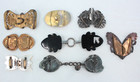 Vtg Antique Victorian Edwardian Decorative Belt Buckle Clasp Lot Of 8 Cloak Cape