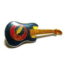 Grateful Dead Pin Vintage Electric Guitar Steal Your Face 1980 s Pinback Badge