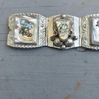 Vintage Taxco Mexico Sterling Silver Abalone Bracelet 925  Florida Estate