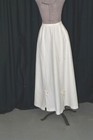 Antique Skirt White  Edwardian victorian Waist 22 Bustle Original 1890