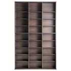 Media Storage Cabinet 9-tier Dvd Shelf Holds 756 Cds Adjustable Shelves