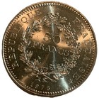     1975 France 50 Francs Hercules 90  Silver Coin - Km  941    bu