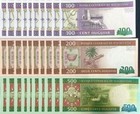 Mauritania Set 3 X Lot 10   30 Unc 100 200 500 Ou  2013-2015 Hybrid P 16 17 18