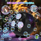 Bubble Machine For Kids  45   360   Rotating Bubble Blower With Rgb Led Light   30