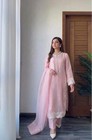 Salwar Kameez Pakistani Indian Baby-pink Party Wear Dress Bollywood Natural Silk