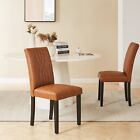 Leather Dining Chairs Set Of 2 4 Armless Side Chair Furniture Bar Stools Kitchen