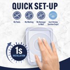 Fogless Shower Shaving Mirror With Triple Suction Cups  5 3 X 5 3