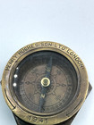 Vintage 1941 Henry Hughes Son London Brass Compass Royal Navy Hand Held Hexagon