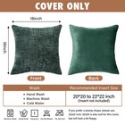 Chenille Throw Pillow Covers Thick Slubby Textured Decorative Cushion Cover F   