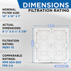 Glasfloss Zl 10x10x1 Merv 10 Pleated Ac Furnace Air Filters  Quantity 4 