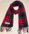 New 100  Cashmere Scarf Soft Warm Wool Wrap Plaid Red black blue green cream