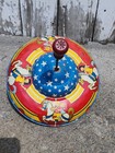 Vtg 1950s Ohio Art Co  Spinning Tin Top Toy - Kids Riding Carousel Ponies Usa