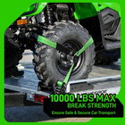 Car Tie Down Straps With Flat Hooks  10 000lbs Break Strength