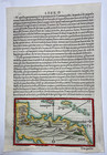 South America Caribbean 1547 Benedetto Bordone Antique Engraved Map 16th Century