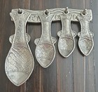 The Tin Woodsman Pewter Co Fish Measuring Spoon Hanging Set W  Display Hanger