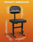 Strich Piano Bench Adjustable Stool  Music Keyboard Bench Seat With Backrest    