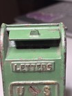 Antique 1920 s Hubley Green Cast Iron Us Letters Mail Box Coin Piggy Bank 